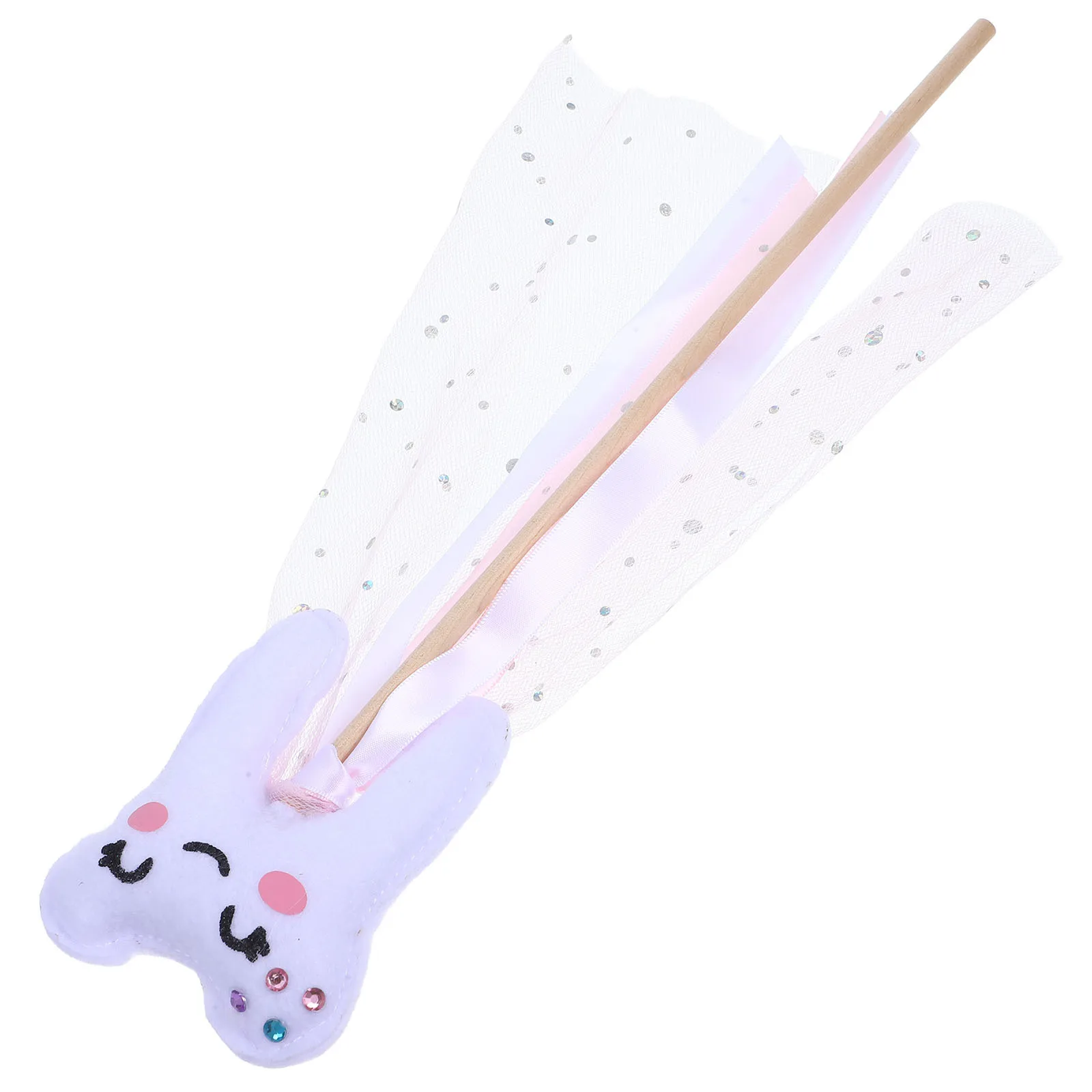 

Fairy Wand Ribbon Novelty Wedding Teeth Stick Kids Fairy Costume Prop Stage Performance Magical Rod Angel Angel Teeth