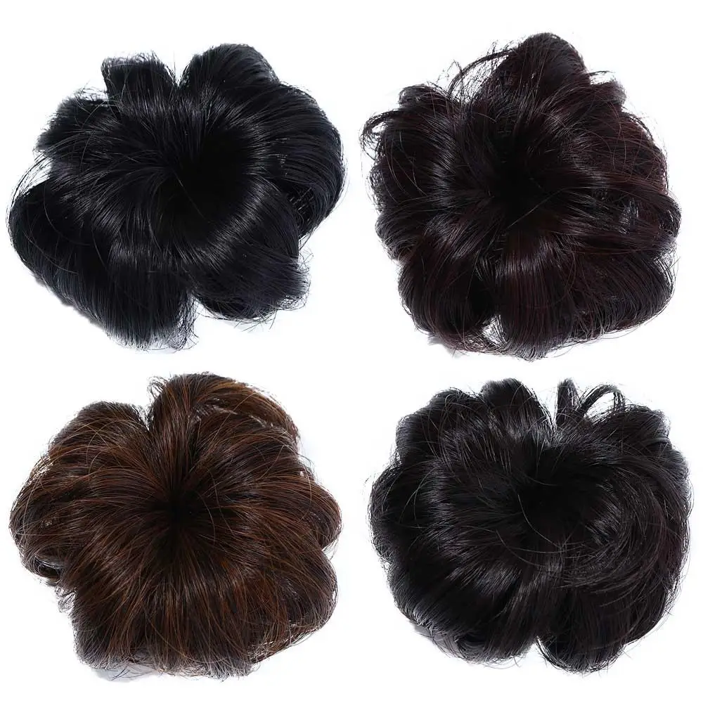

Synthetic Toddler Girls Cute Headwear Children Baby Hair Wig Ball Head Hairpin The Tide Girl Wig Short Curl Chignon