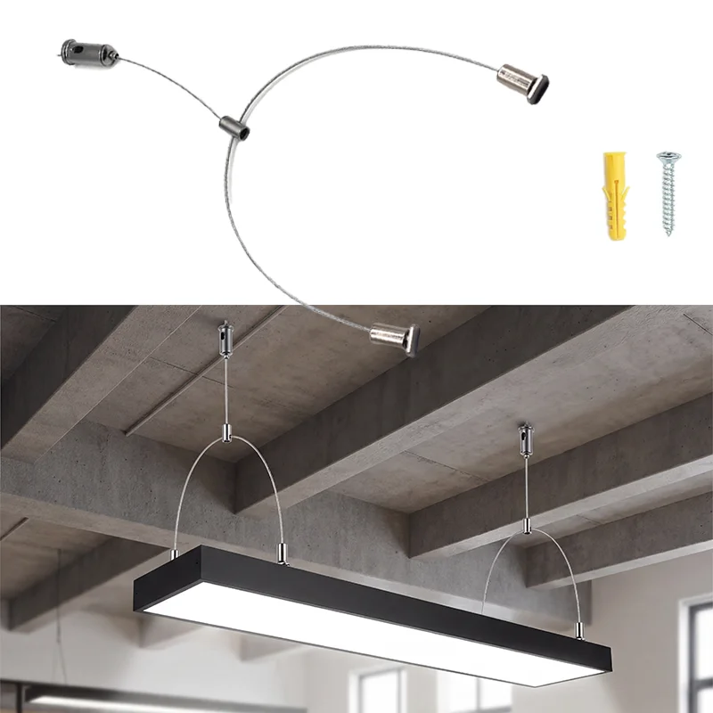 Lichterketten-Aufhängeset und Mehrzweck-Aufhängekabel, für LED-Panel-Leuchten, dekorative Leuchten, Bilder – für Zuhause, Büro