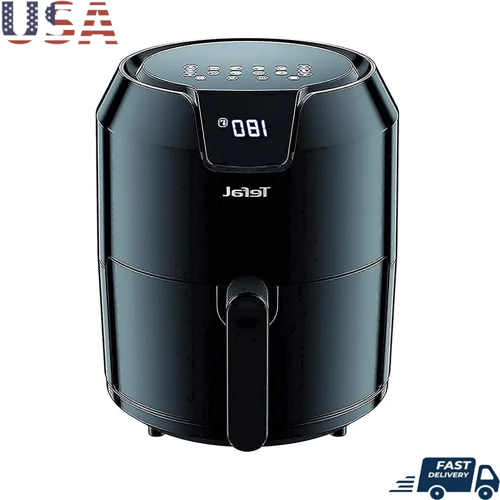 

Цифровая фритюрница, 42 л, 3D технология воздушного импульса, здоровое приготовление пищи, 8 предустановок, регулируемая температура, антипригарная съемная корзина, 1500 Вт