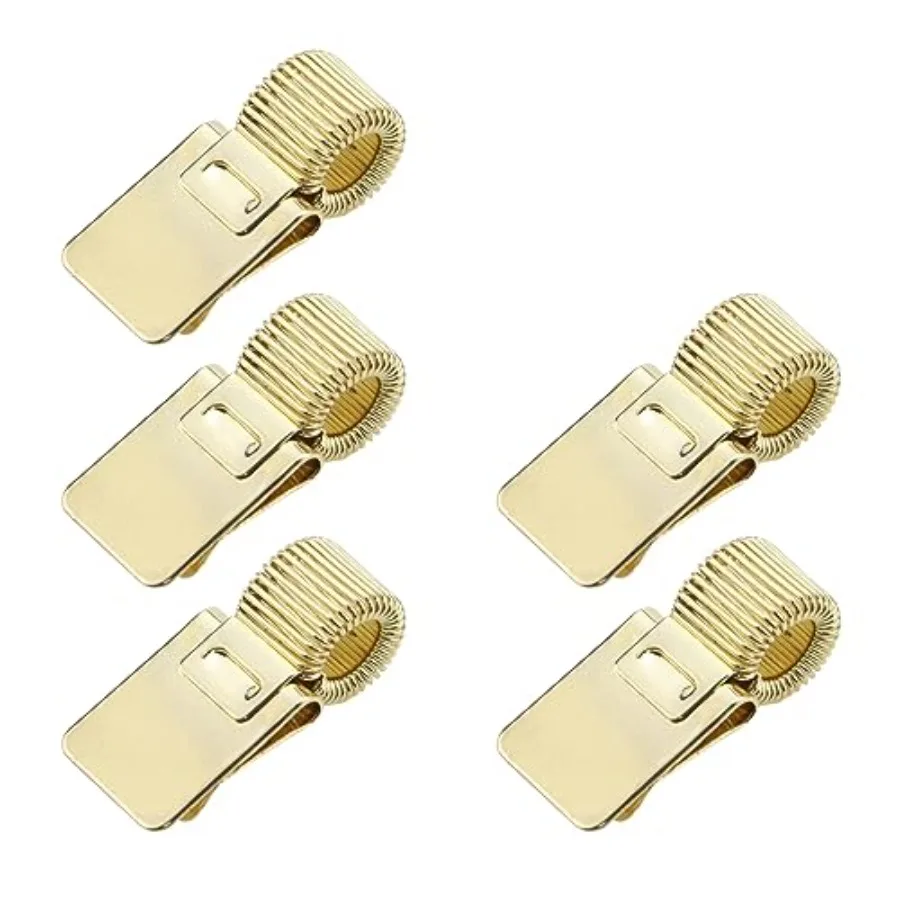 

T Tulead Pen Clipboard Holder Metal Pencil Holder Clips Adjustable Pen Clip Organizer for Notebook 5PCS