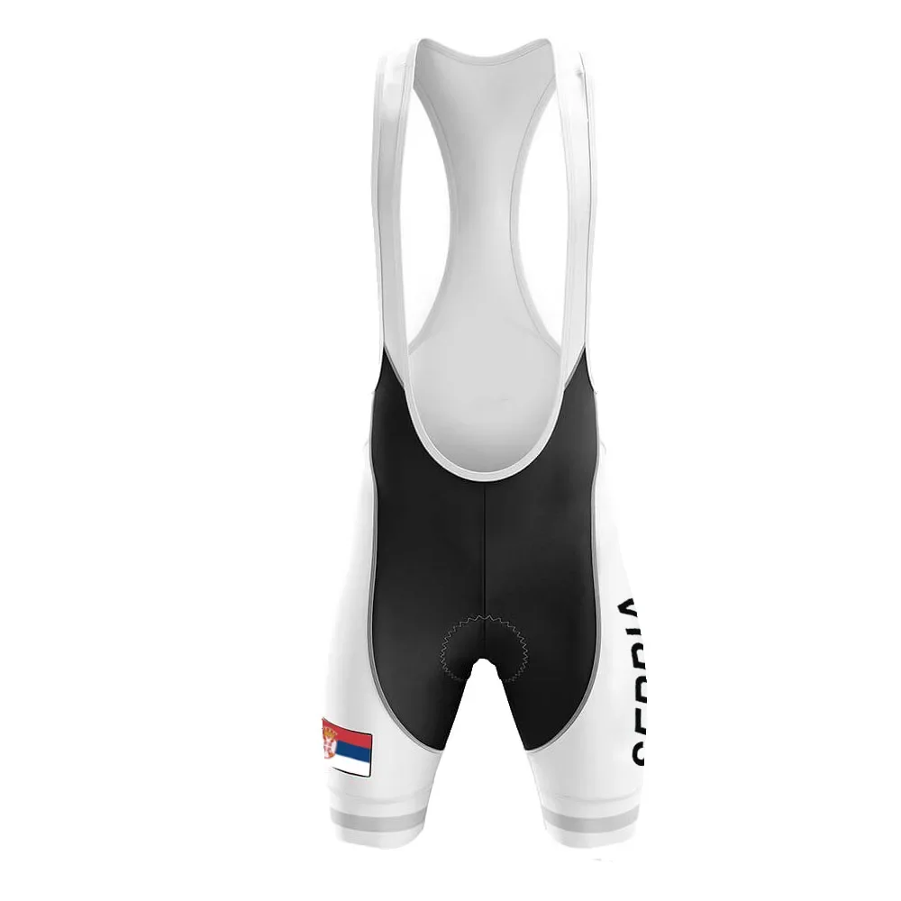 Serbia Cycling Jersey 2024 Set Summer White Ntaional Team Clothing Men Road Bike Shirts Suit Bicycle Bib Shorts MTB Ropa Maillot