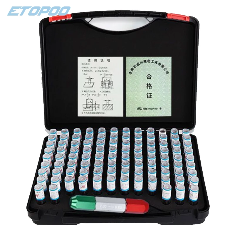 0.30-5.00mm step 0.05mm Steel Pin Gauge Pin Measuring Tool, 95pcs/box