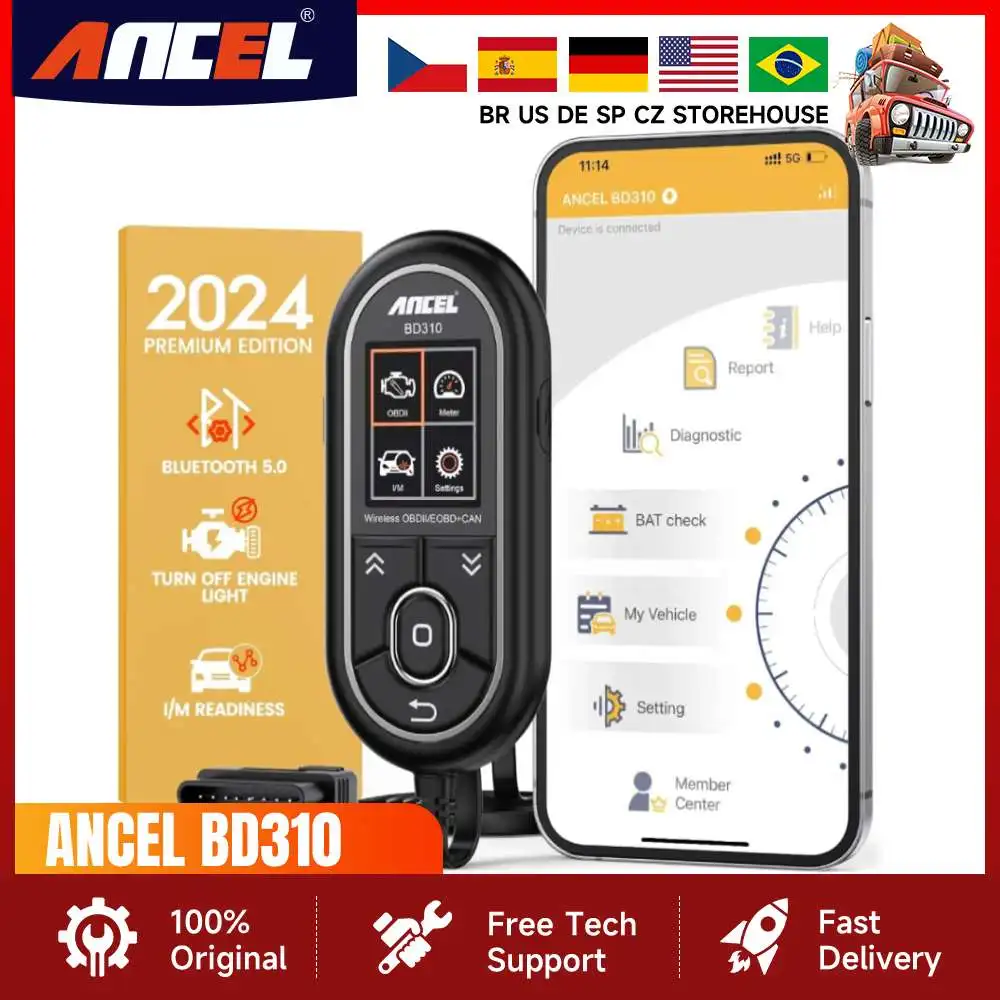 Ancel BD310 Bluetooth OBD2 Automotive Scanner 3 in 1 OBD Gauge Driving On-board Computer obd2 Car Diagnostic Scanner Code Reader