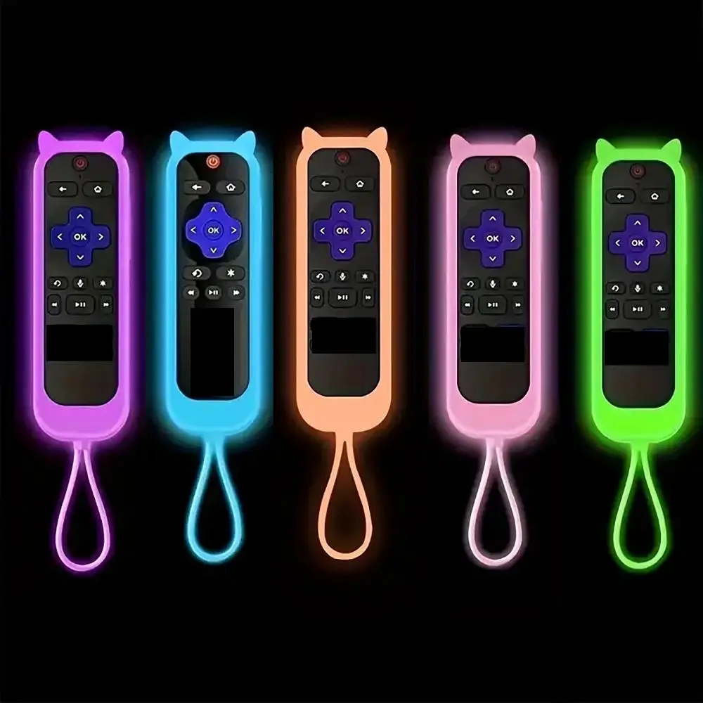 Luminous Silicone Control Cover TV Remote Protective Controller Replacement Cover Glow in The Dark Dust Proof Control Cover