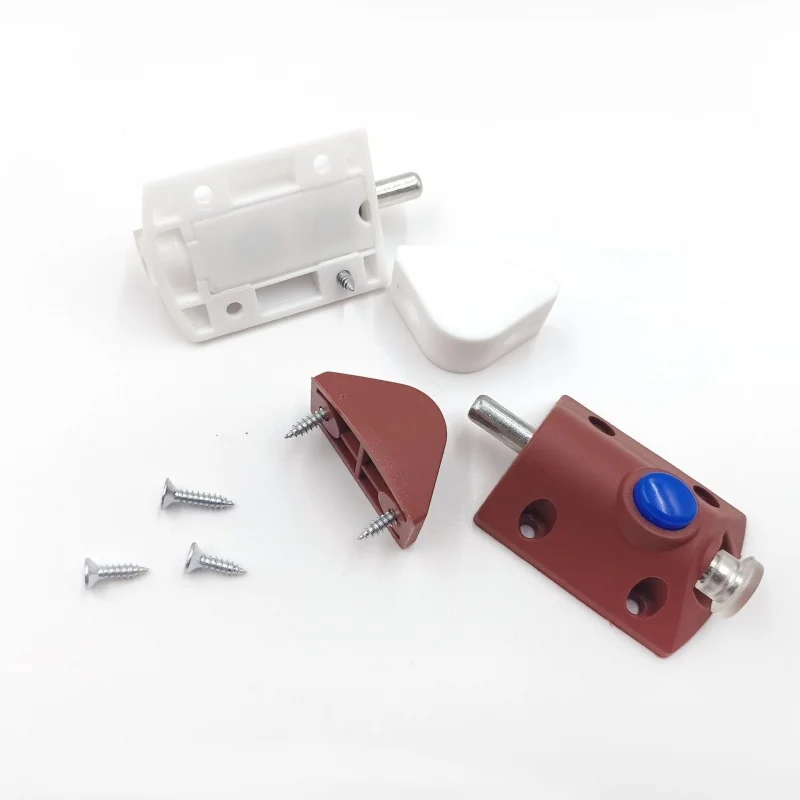 

5PCSMulti Color Optional Multifunctional Door Latch Door And Window Buckle Latch Door Bolt Simple Automatic Spring Plastic Latch