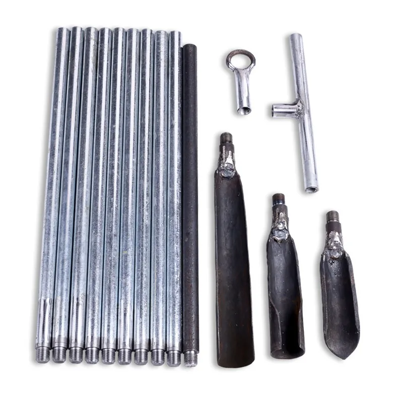 Luoyang Shovel Set for Chinese Yam Digging, Soil Sampling & Hole Drilling, Digging Spade Head for Tree Hole Excavation