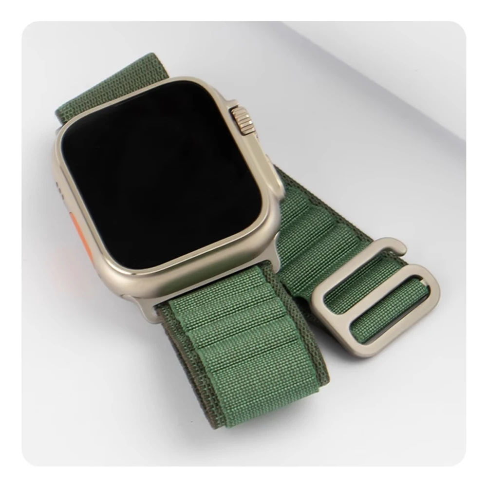 Anello alpino per Apple watch Ultra Band 49mm 45mm 44mm 41mm 42mm 40mm bracciale in Nylon correa iwatch series 9 8 7 SE 6 5 4 3 cinturino