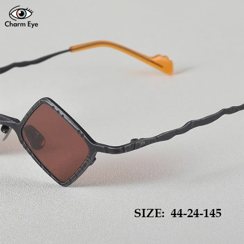 

Ultra Light Pure Titanium Sunglasses Men Women New Fashion Rhombus Frame Can Be Paired Myopia Resistant UV Polarized Sun Glasses
