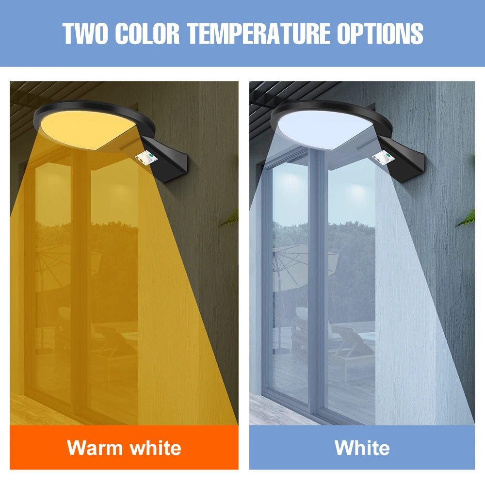 IP65 Solar LED Outdoor Light Waterproof Street Lamp PIR Sensor de Movimento LED Externo Solar Lamp Powered Sunlight Garden Floodlight