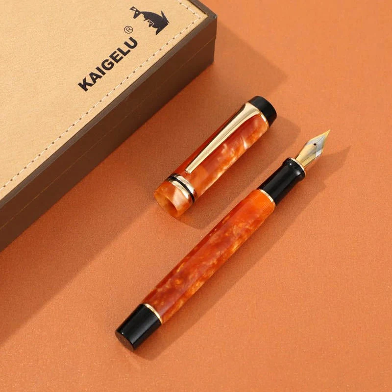 

KAIGELU 316 Acrylic Fountain Pen Golden Clip Extra Fine Nib Smooth Writing ink pens school stationery office supplies