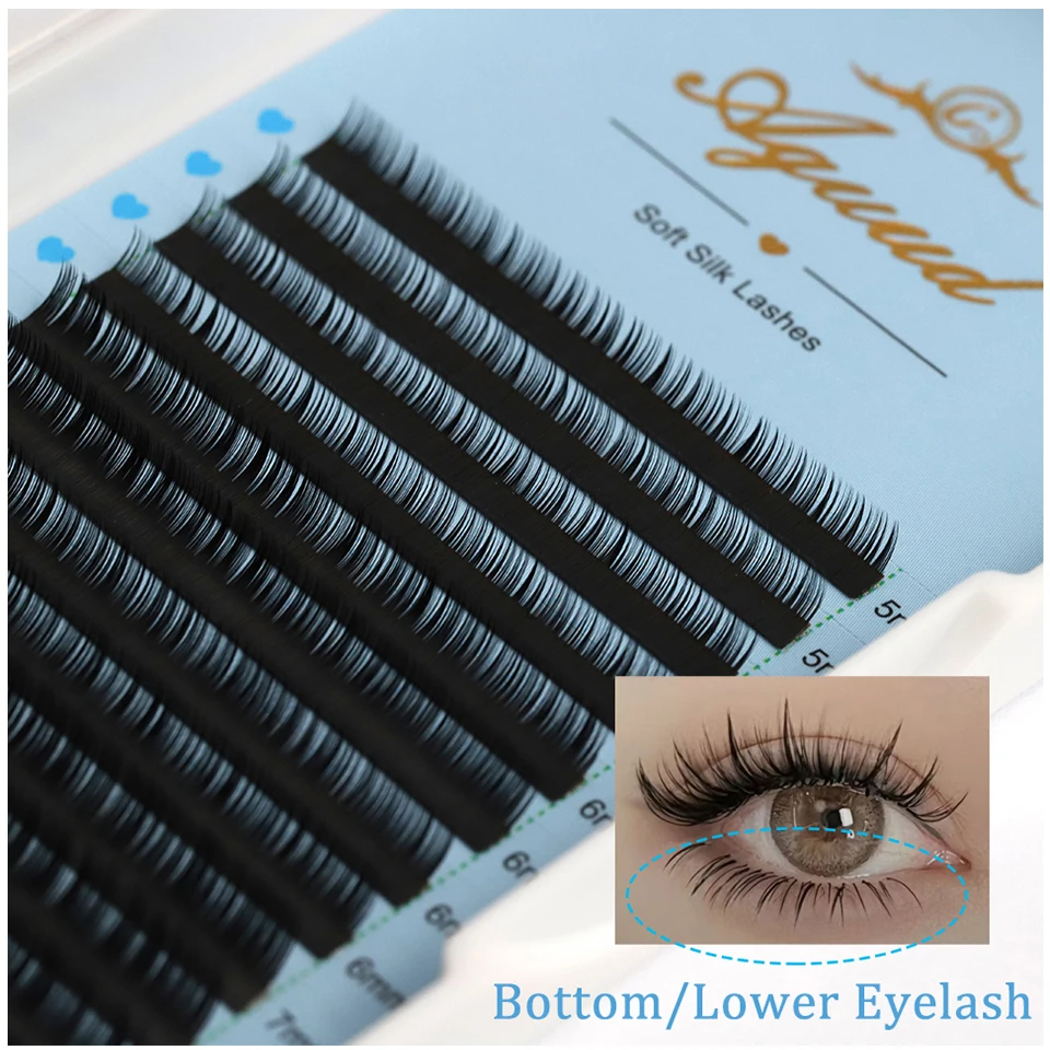 Aguud Untere Wimpern 57 mm Mix, individuelle untere Wimpernverlngerung,  J/B/C/D Curl, natrliche kurze Nerz-Augenbraue unter Wimpern-Supiler -  AliExpress 66