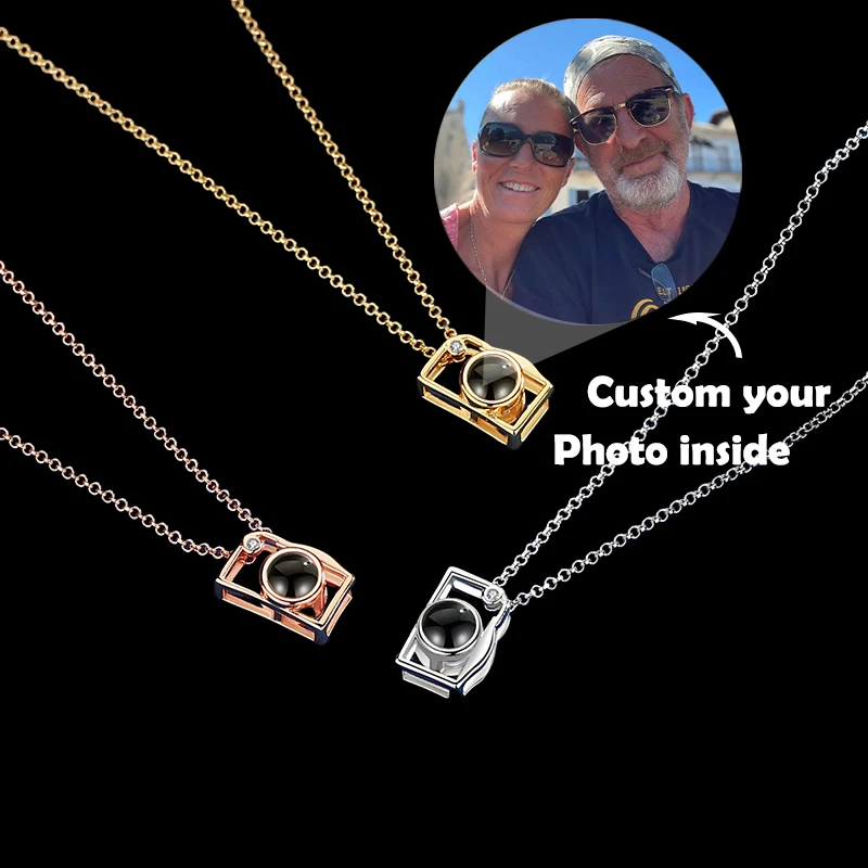 

Personalized Photo Projection Nekclace with Custom Photo Camera Shaped photo Projection Pendant Necklace Memorial Gift 2025