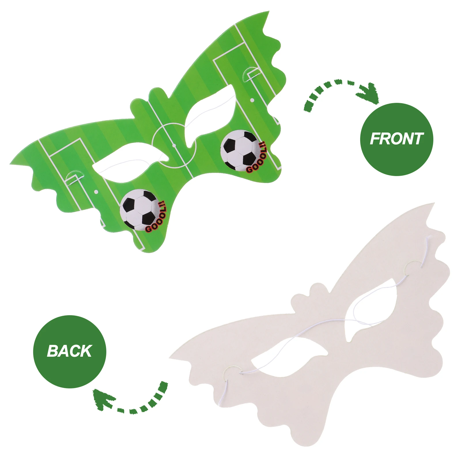 

20 Pcs Football Masks Cute Kids Paper Masks Funny Glasses Cosplay Adorable Carnival Party Props Reusable Children Gifts