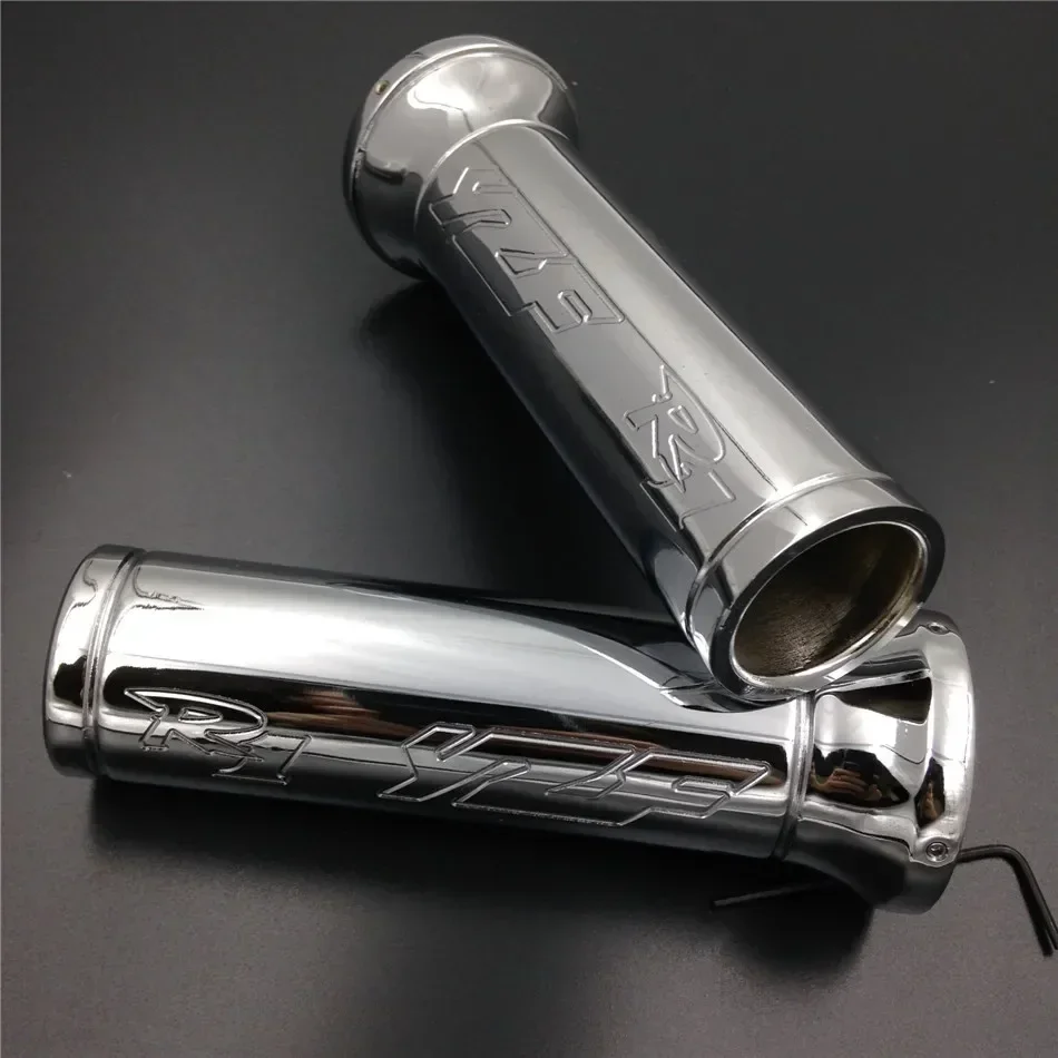 7/8''inch Handlebar Grips for YAMAHA  FJR FZ FZS FZR TZR YZF Fazer Japanese Bike Chrome Aftermarket Motorcycle Parts Billet