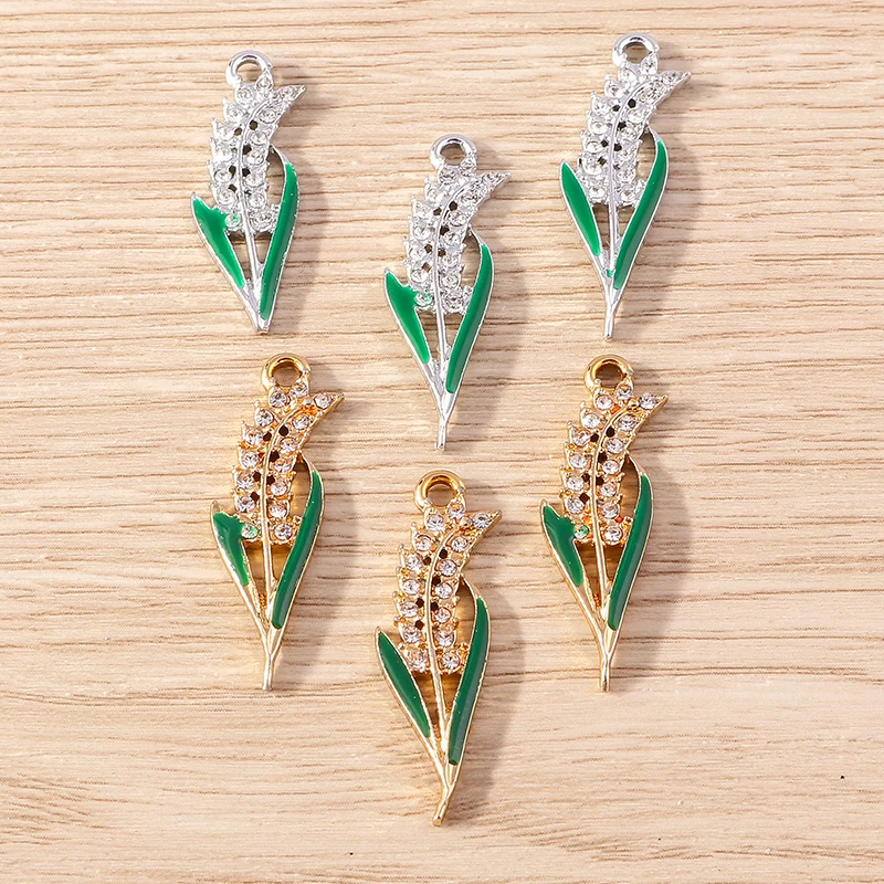 10 Stück 9x30mm Zarte Kristall-Weizen-Reis-Anhänger für Schmuckherstellung, Ohrringe, Halsketten, Schlüsselanhänger, DIY-Bastelzubehör – Detail 5