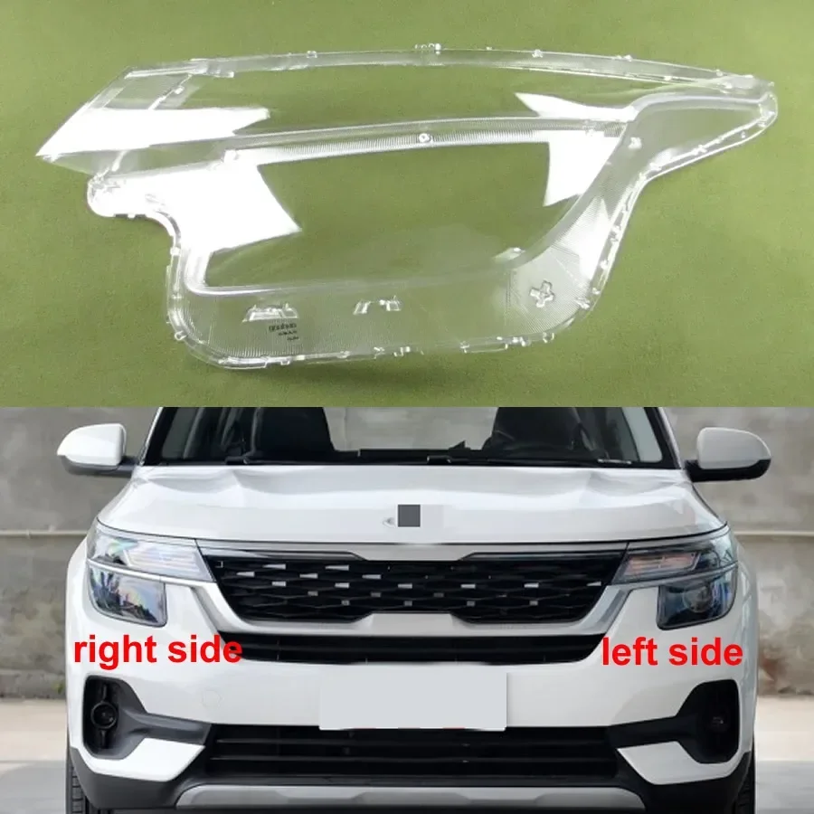 

For Kia KX3 2019 2020 2021 Car Accessories Front Headlamps Transparent Lampshades Lamp Shell Headlights Lens Cover Plexiglass