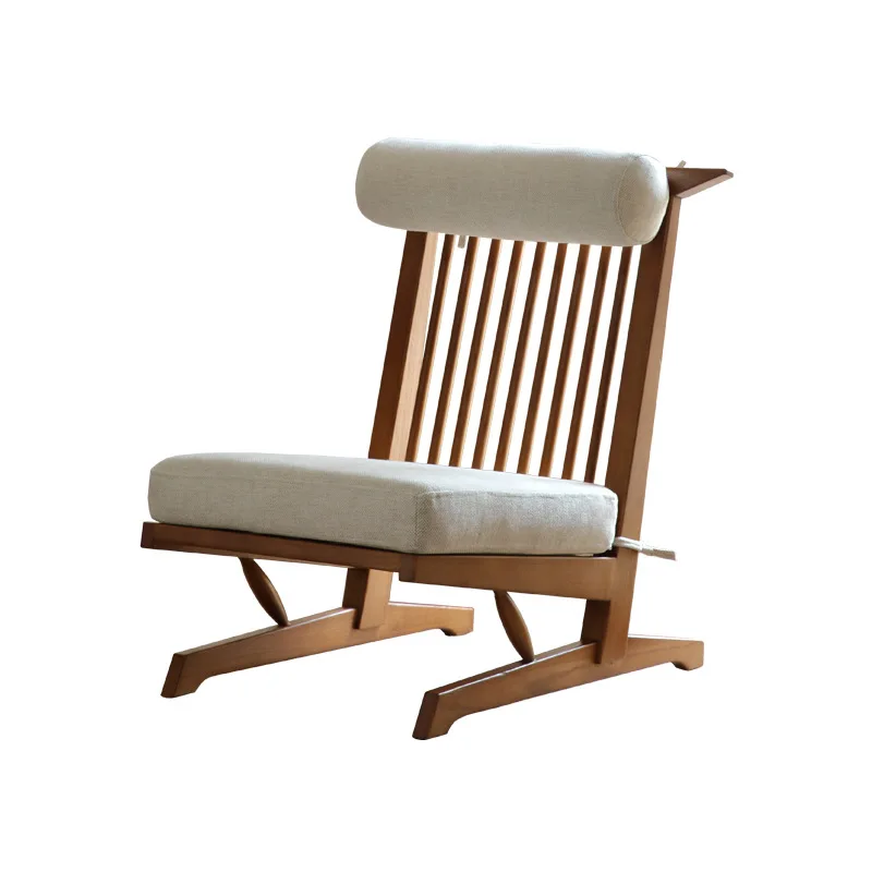 

Nakajima George lounge chair retro balcony solid wood leisure home wabi-sabi Japanese high-back sofa