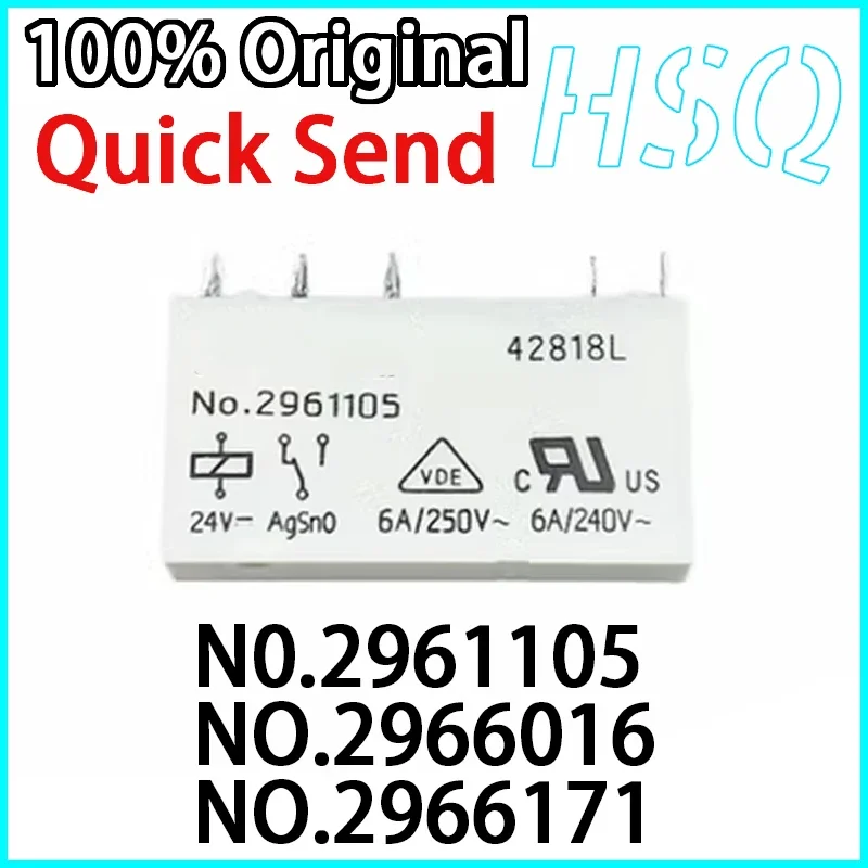 1PCS NO.2961105  NO.2966016  NO.2966171 24V 6A Relay Base  5-foot Transition