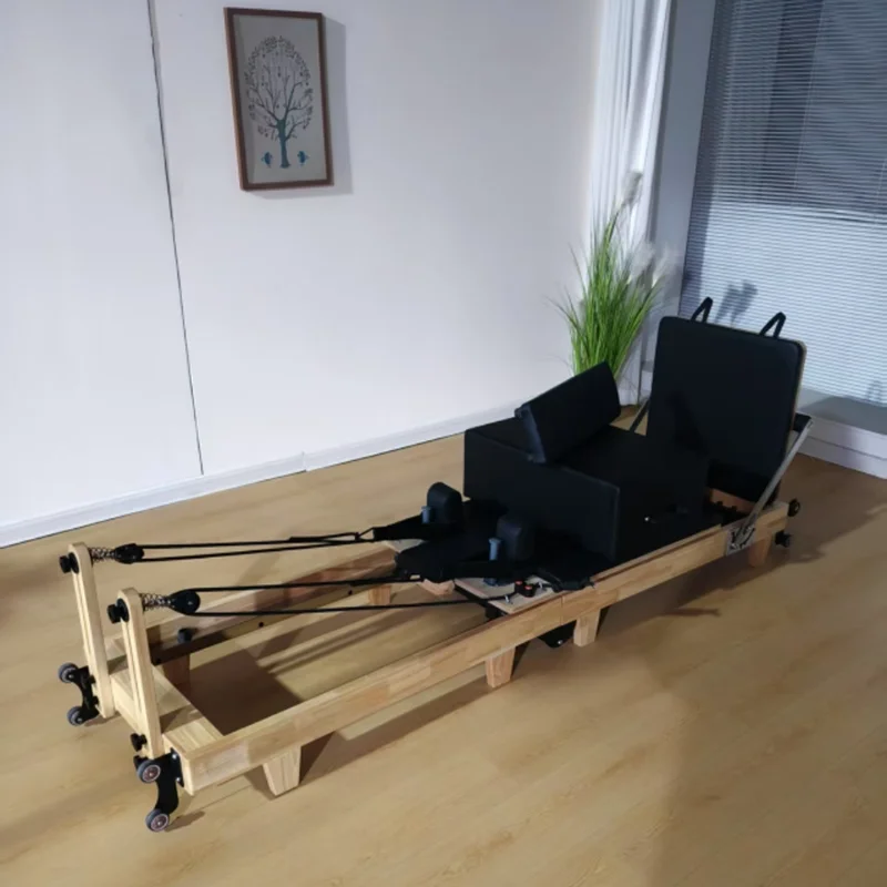 MIYAUP Pink Oak White Fitness Equipment Home Foldable Yoga Studio Black Core Pilate Reformer view 2