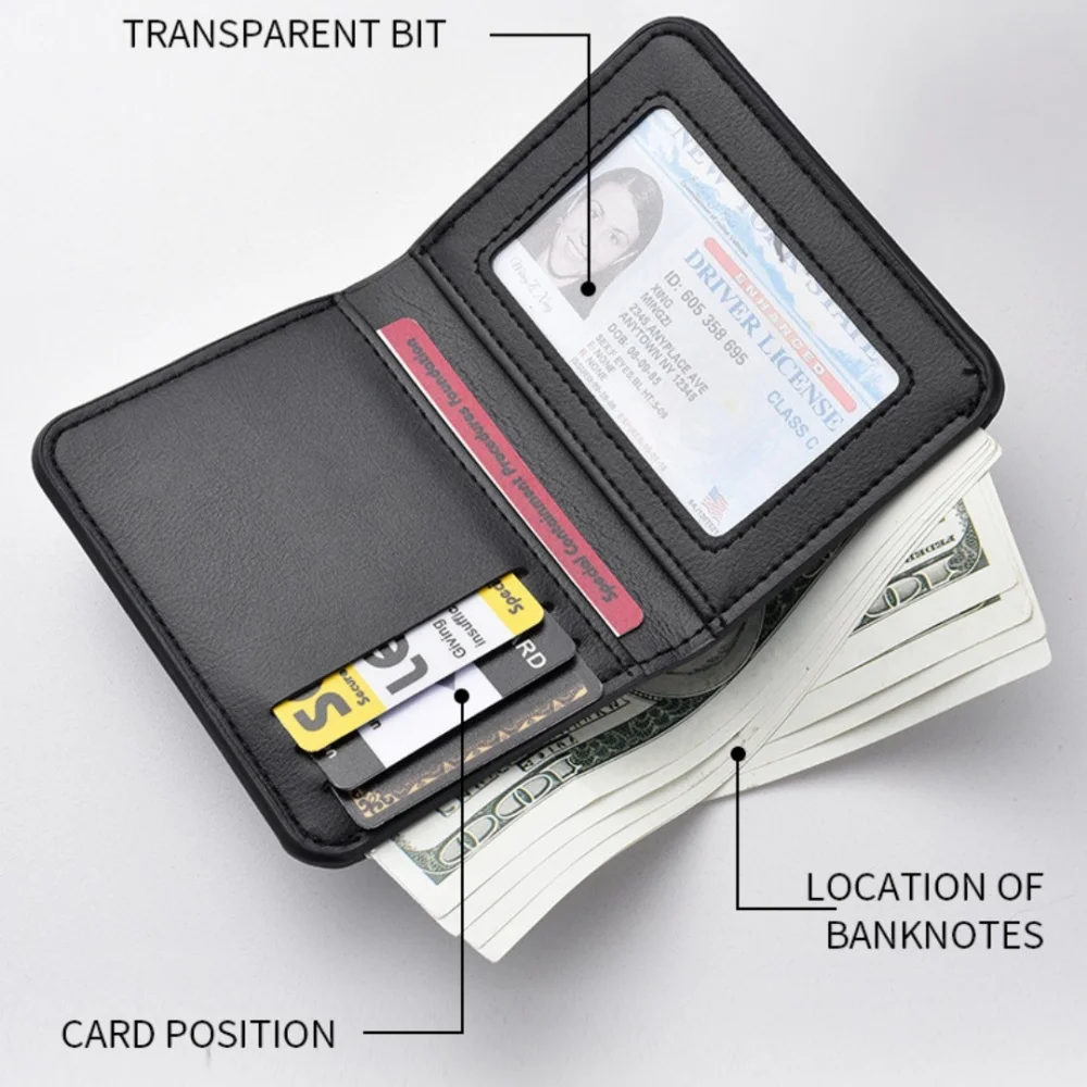 Pu Leather Wallet High-Quality Rfid Blocking Wallet Slim Wallet Secure For Daily Errands Travel Gift For Men
