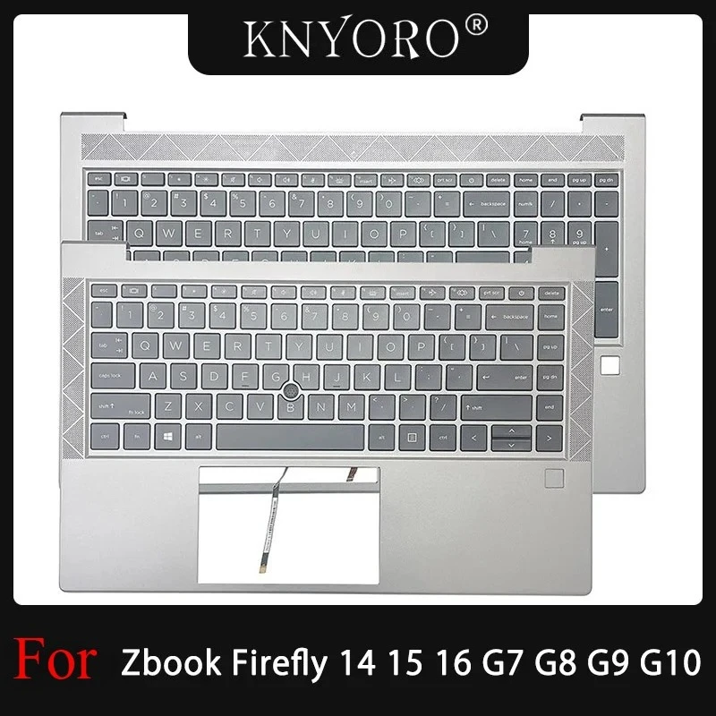 

Новая американская клавиатура для ноутбука Zbook Firefly 14, 15, 16, G7 G8 G9 G10, верхняя крышка упора для рук, верхняя крышка с подсветкой, чехол для клавиатуры, замена