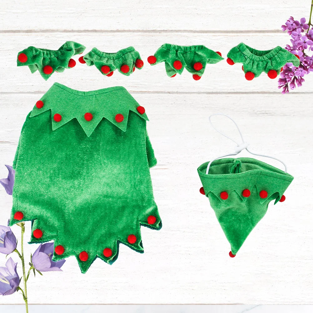 

1 set Christmas Clothes Size L Durable Adorable Design For Walking Jogging Outdoor Party Dog Cloth Pet Costume Dog Warm Cloth