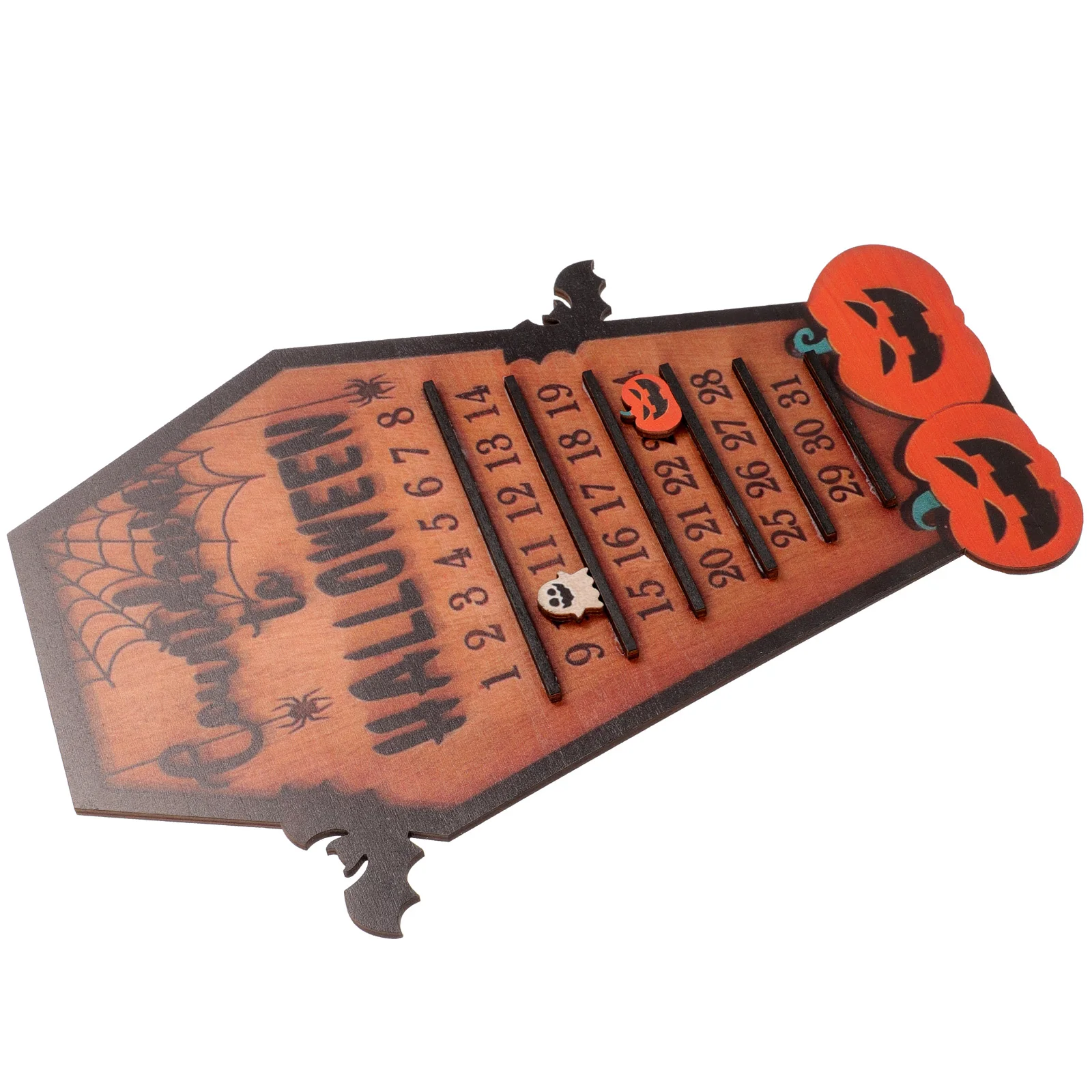 

Wooden Halloween Countdown Calendar Advent Decor Wall Hanging Ornament Home Party Favors Craft Gift Coffin Shape Table