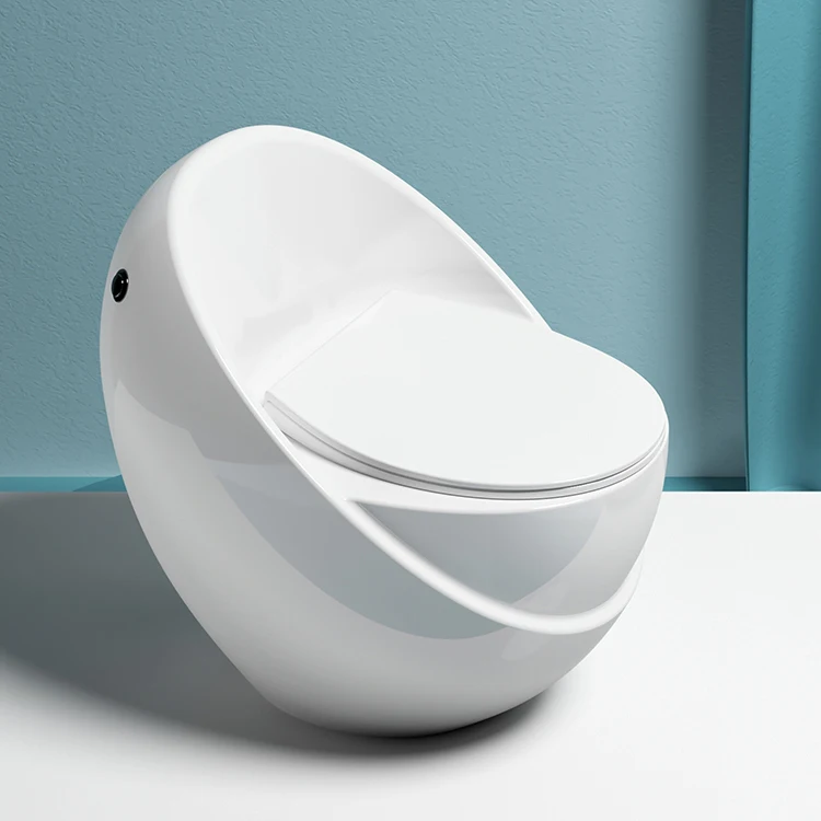 Custom Colored Unique Design Egg Shape Modern Hotel Bathroom s Trap One Piece Water Closet Sanitary Ware Ceramic Toilet Bowl