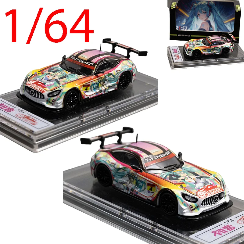 

Литая под давлением модель автомобиля из сплава Mercedes-Benz в масштабе 1/64, Mercedes-Benz Amg Gt Play Vehicles, коллекционные игрушки для мальчиков, оригинальная коробка