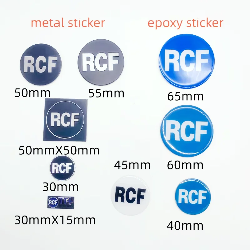 3D Resin Casting 2Pcs 5Pcs RCF Car Styling Accessories Speakers Hi-Fi Car Audio Stereo Speaker Badge High-Quality Emblem Logo