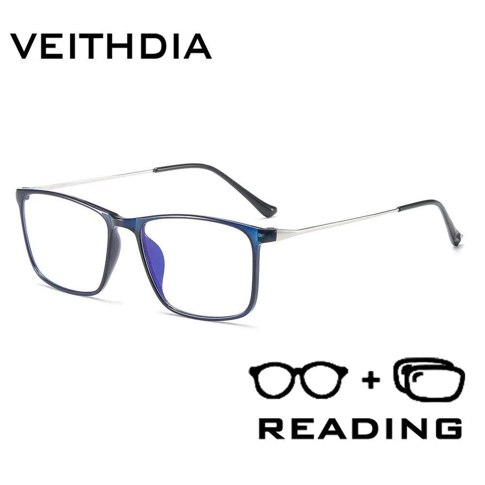 

VEITHDIA новые стильные очки для чтения с защитой от синего луча, квадратные очки TR90, поликарбонатные линзы +1,00 +1,50 +2,00 +2,50 R08833