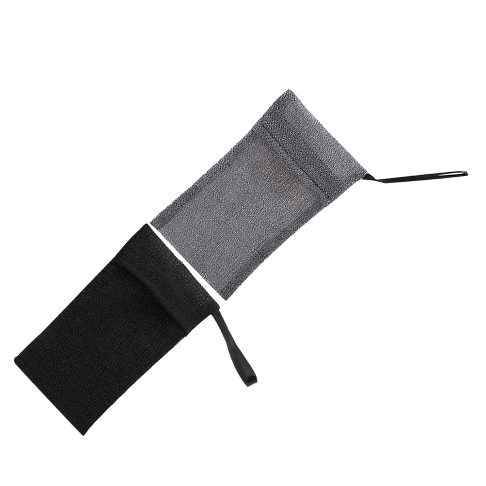 

2pcs Foam Mesh Bag For Bar Soap Exfoliating Shower Scrubber Pouch Nylon Soap Saver Bathroom Accessory Travel-Friendly