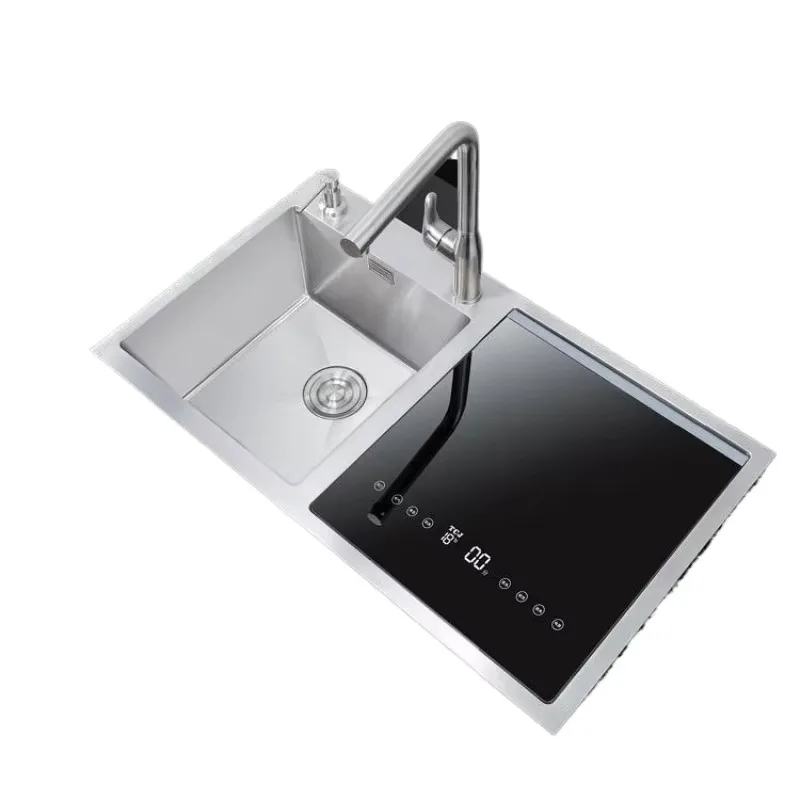 New Technology Single Nano Black Hidden Digital Smart Kitchen Sink Handmade Undermount Dishwasher Compatibility