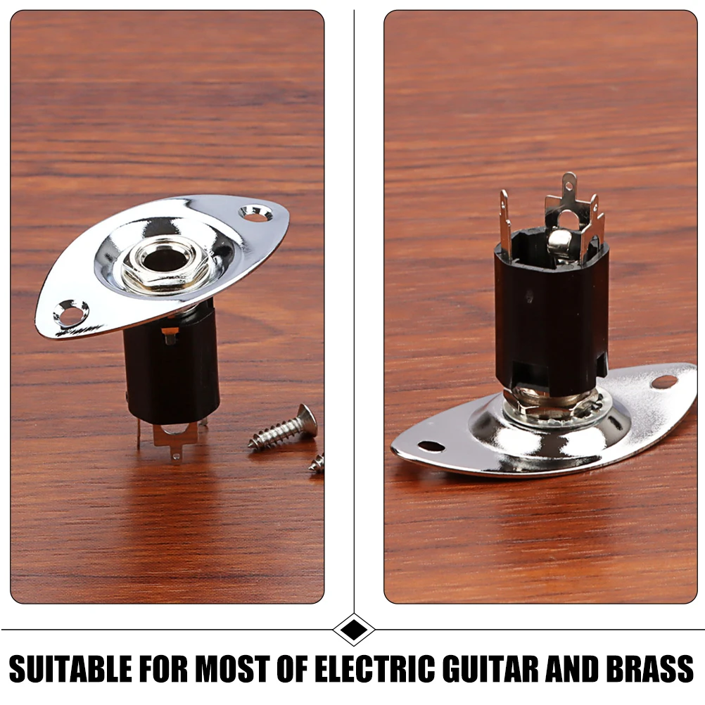 

Tail Pin Jack Guitar Socket Replacement Connector Threaded End Output Plate Metal