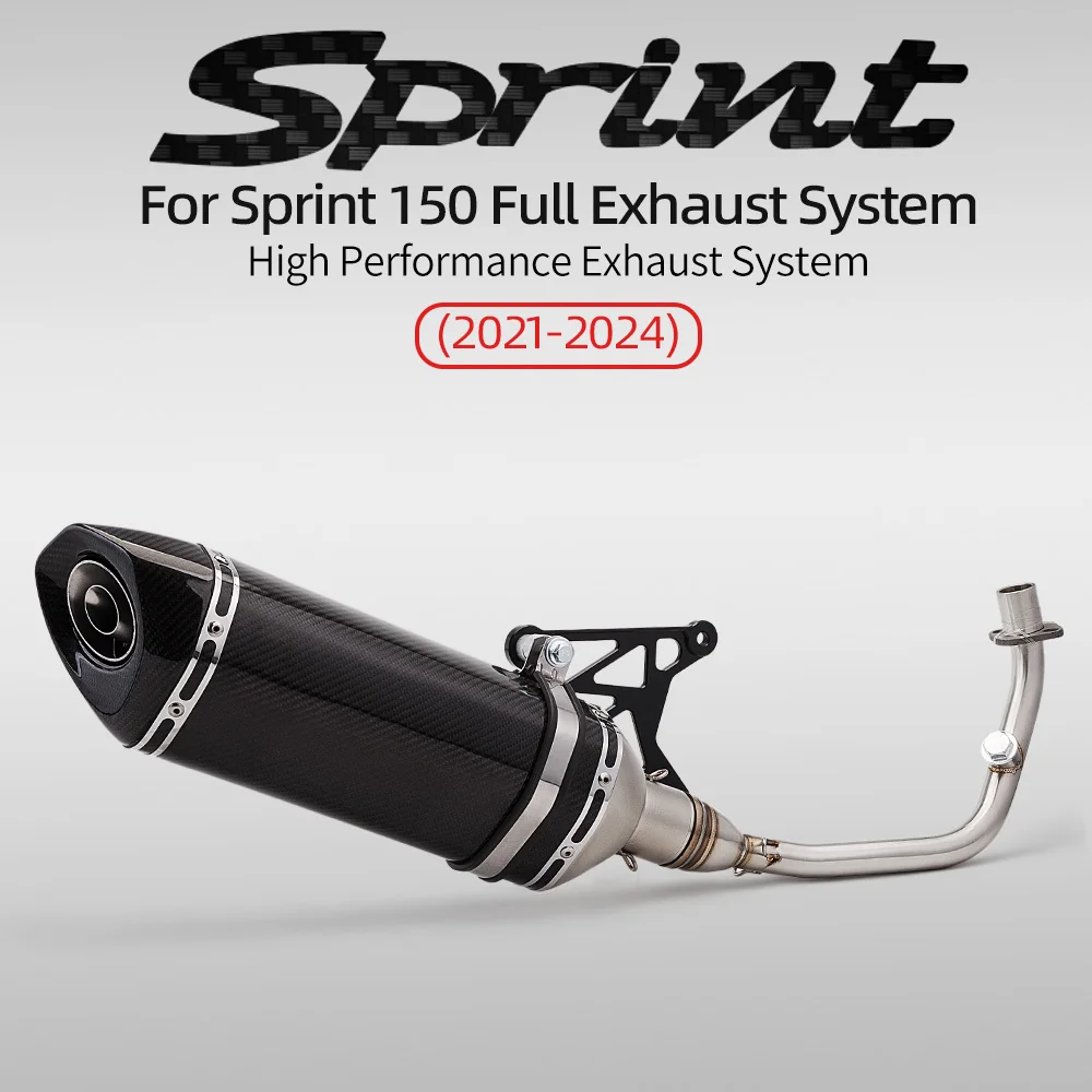 

Motorcycle Exhaust Full System Front Link Pipe 470 Exhaust For Vespa Sprint 150 125 3V Primavera 150ie 125ie