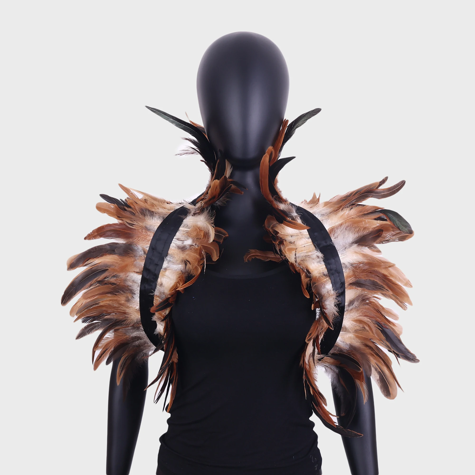 Victorian Feather Fake Collar Detachable Feather Shawl Scarf Cape Cosplay Rave Party Evening Fancy Stage Bolero Tops