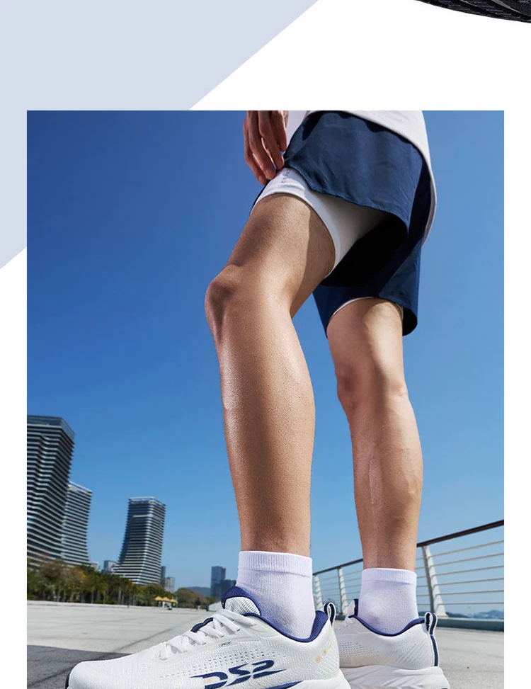 QIAODAN DS2 2nd Gen Men's Wide Toe Box Running Shoes Breathable Mesh Lightweight Shock Absorbing Sports Sneakers QXB023263220R