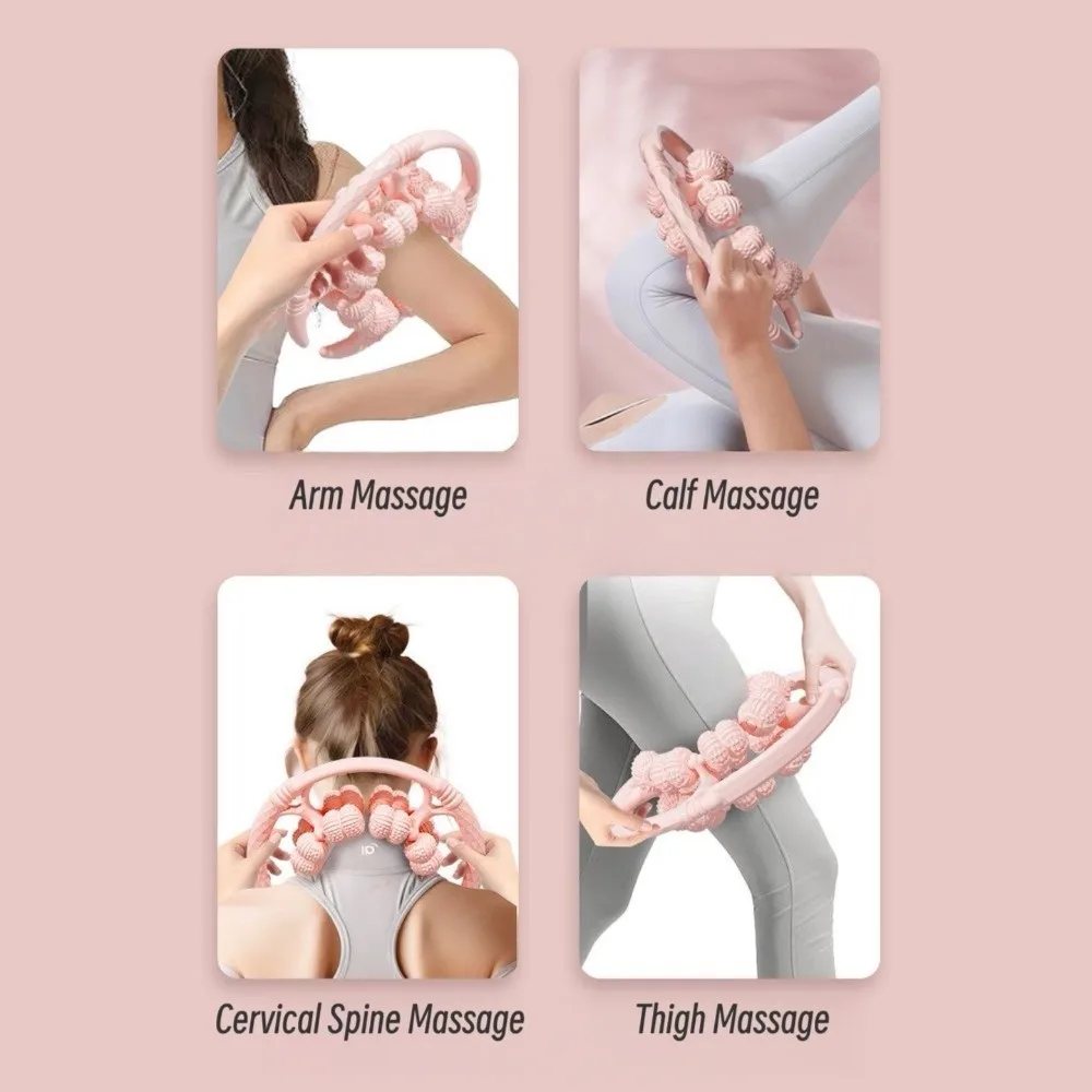 

32 Wheels Annular Leg Clamp Massager 360-degree Rotation Multifunctional Cellulite Massager Smooth Tool Handheld