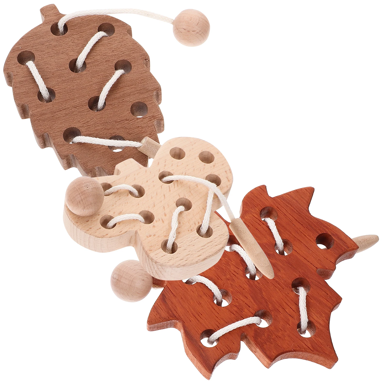 

Деревянная игрушка с резьбой, детская обучающая настольная игра со шнуровкой в форме животных, развитие мелкой моторики Монтессори