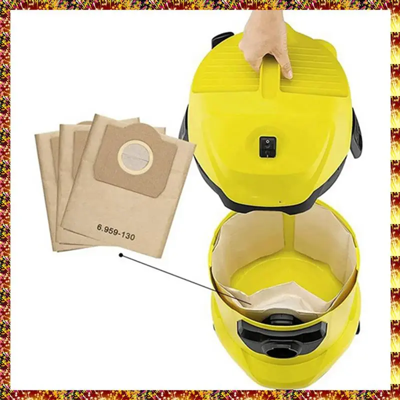 16 Pcs Dust Bags Spare Parts For Karcher 6.959-130.0 Filter Bags For A2201 WD3 Paper Bag Vacuum Cleaner Parts