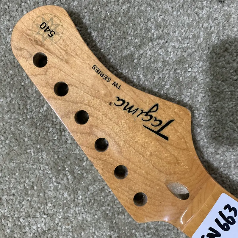 EN663 Original Tagima TW540 6 String Electric Guitar Unfinished ST Guitar Neck No Frets with Damages for DIY Replace Authorised