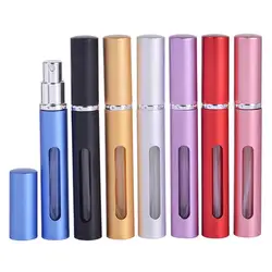 5ml deri doldurulabilir parfüm Atomizer seyahat kolonya Atomizer sprey şişesi ile ultra İnce sis lüks hediye koku