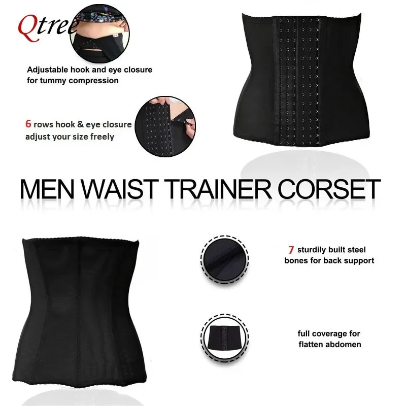 Qtree Dress dimagrante vita Trainer cintura Shapewear donna Belly Cincher Body Shaper Fat Compression Strap cinture Firm Hook corsetto