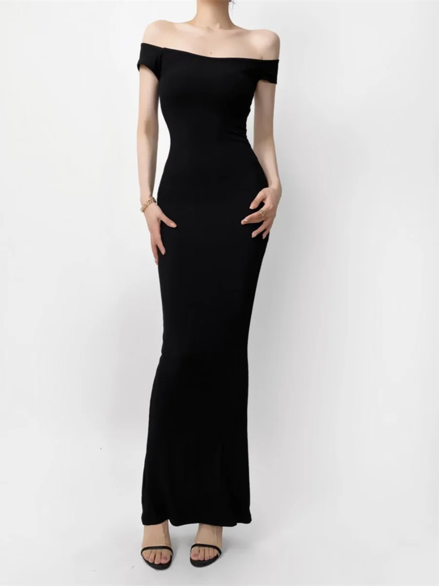 Kardaian Sexy One oulder Bodycon Dr Elastic Fi Tail Long Skirt Tight Fit ow Body ape Spicy Girl Dr ort Sve