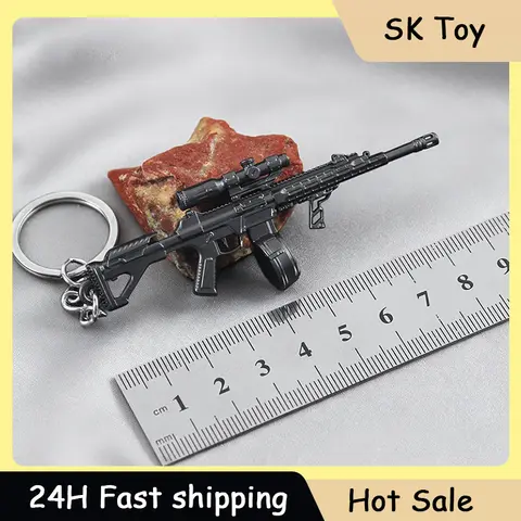 9cm Arena Breakout Mini Gun Keychain Pendant QBZ192 Assault Rifle