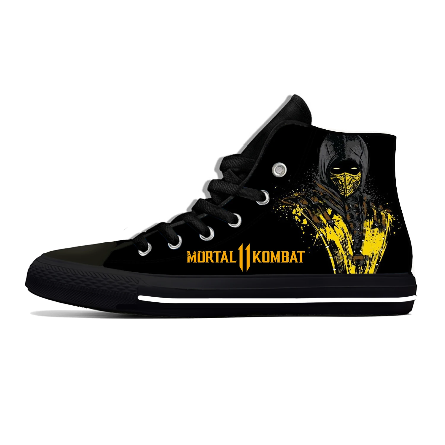 Game Mortal Kombat Pattern Lightweight Cloth 3D Print Funny Fashion High Top Canvas Shoes Mens Womens Casual Breathable Sneakers