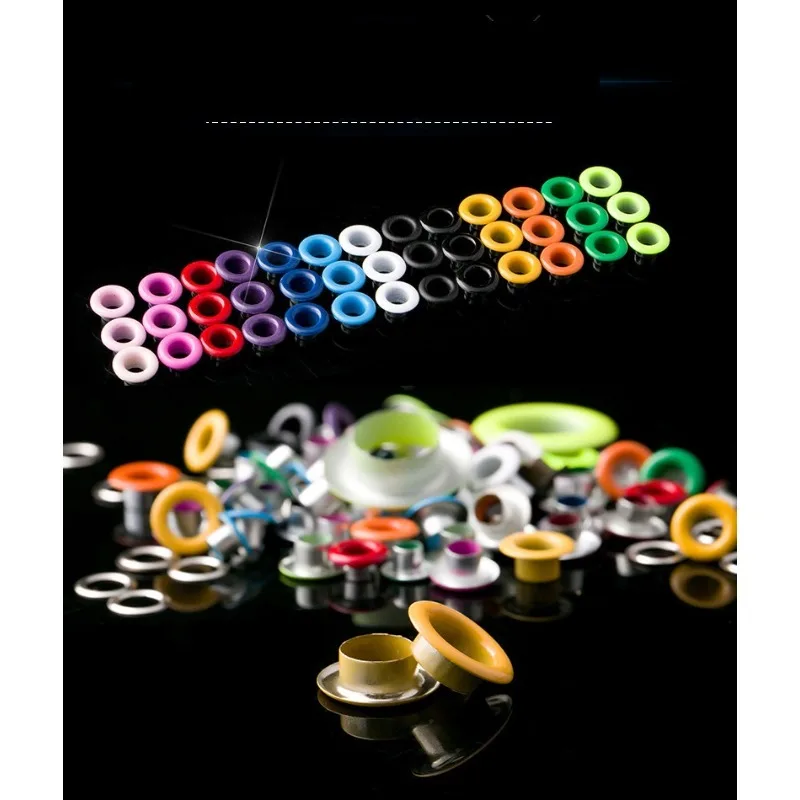 3mm Hollow Rivets With Hanging Plate Holes Mini Eyelets Colorful Circle Buckle Rivet
