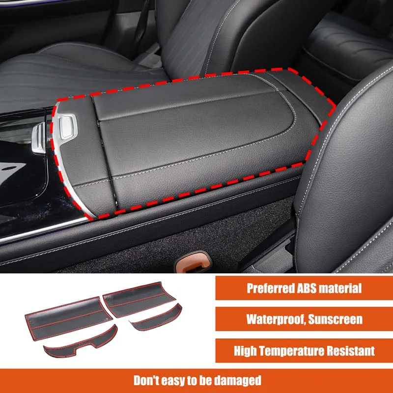 

For Mercedes-Benz S-Class W223 2021-2024 ABS carbon fiber car center console armrest box decorative cover sticker accessories