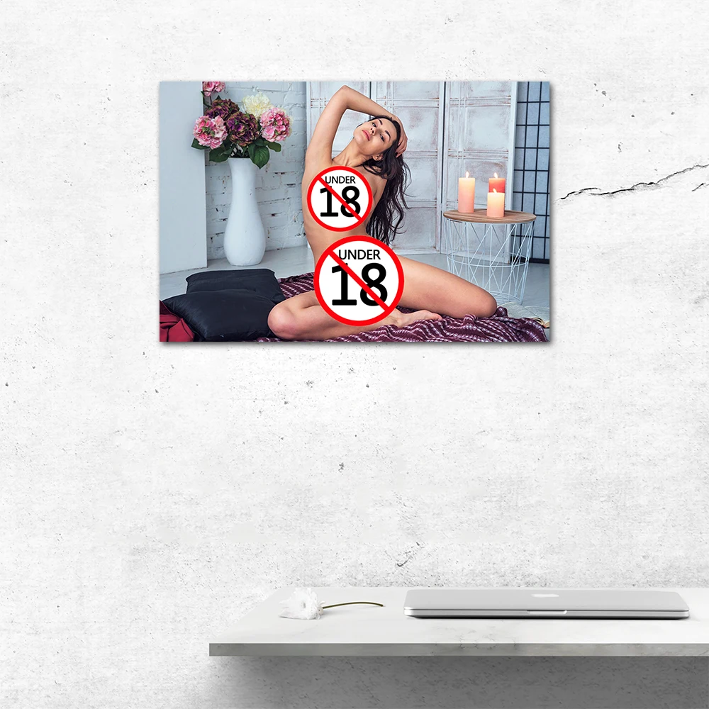 Sexy Model Wallpapers Erotic Girl Nude Breast Pussy Wall Art Painting Unframed Canvas Posters and Prints For Home Room Decor